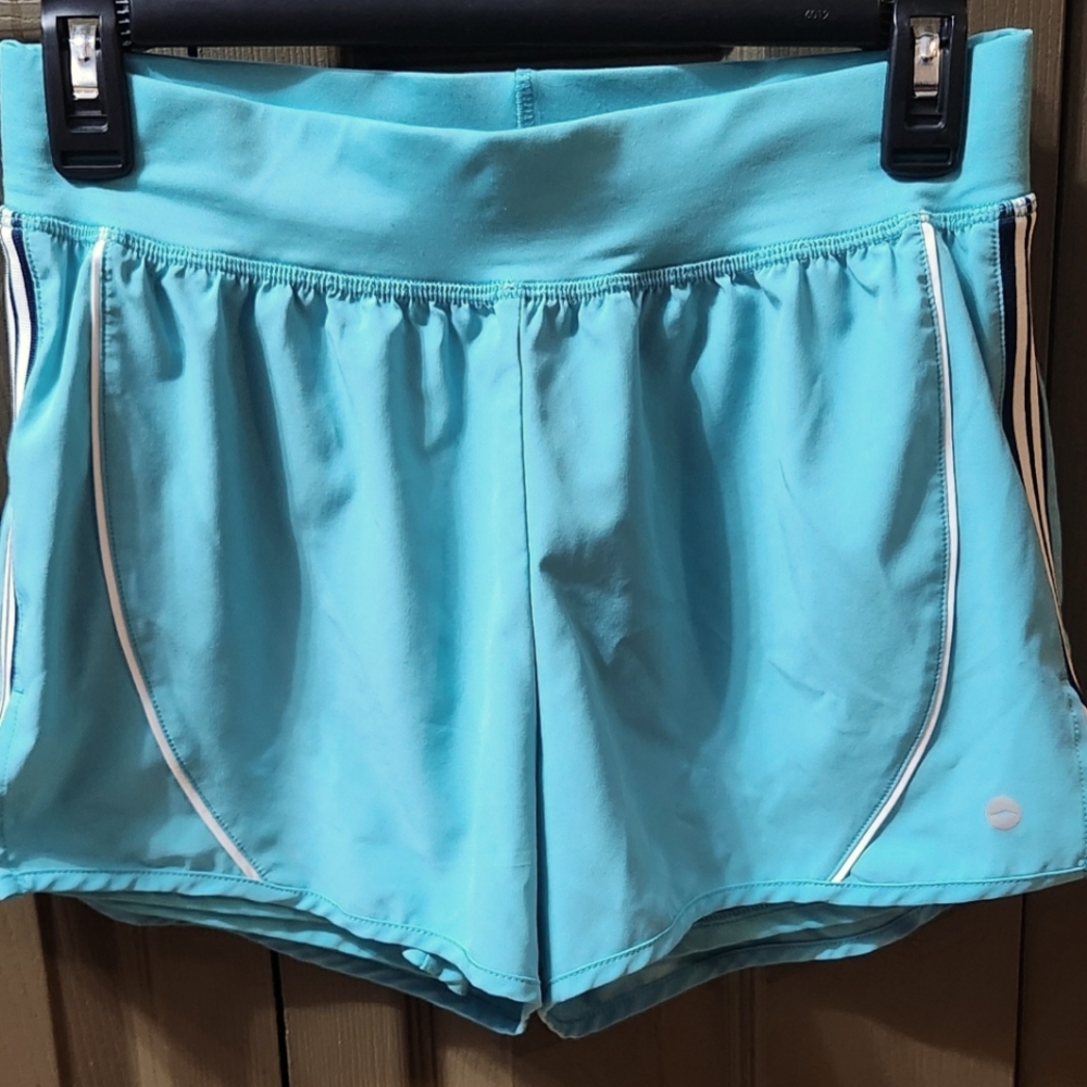 AVIA, WOMENS SMALL (4-6), AQUACADE BLUE, ATHLETIC SHORTS